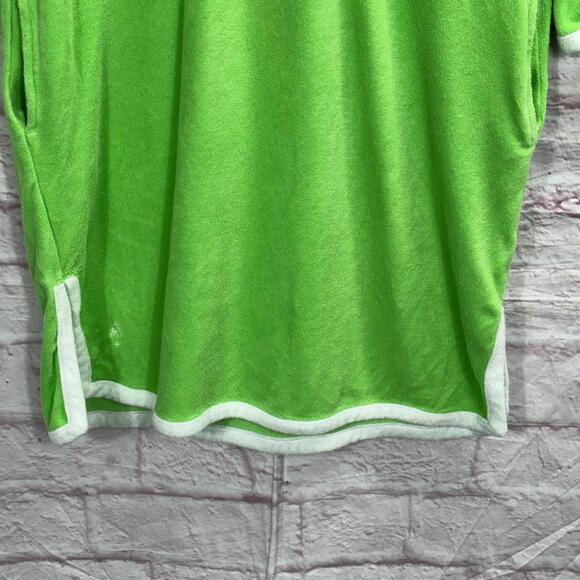 Lilly Pulitzer XS Green Terrycloth Hooded Cover with White Trim - Picture 5 of 6
